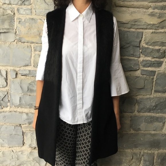 Kapaula Black Faux Fur Vest - Picture 4 of 8